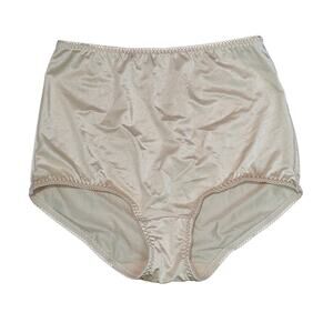 Vintage Jaclyn Smith Shaper Brief Second Skin Satin Panties Champagne Womens XL